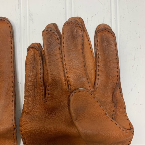 Vintage Daniel Hays Brown Leather Gloves - Picture 5 of 12